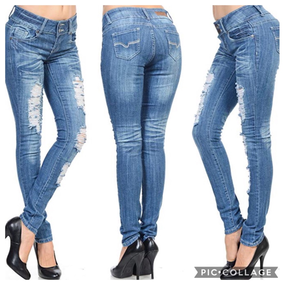 💋Sweet Look Distressed Skinny Jeans Size 13